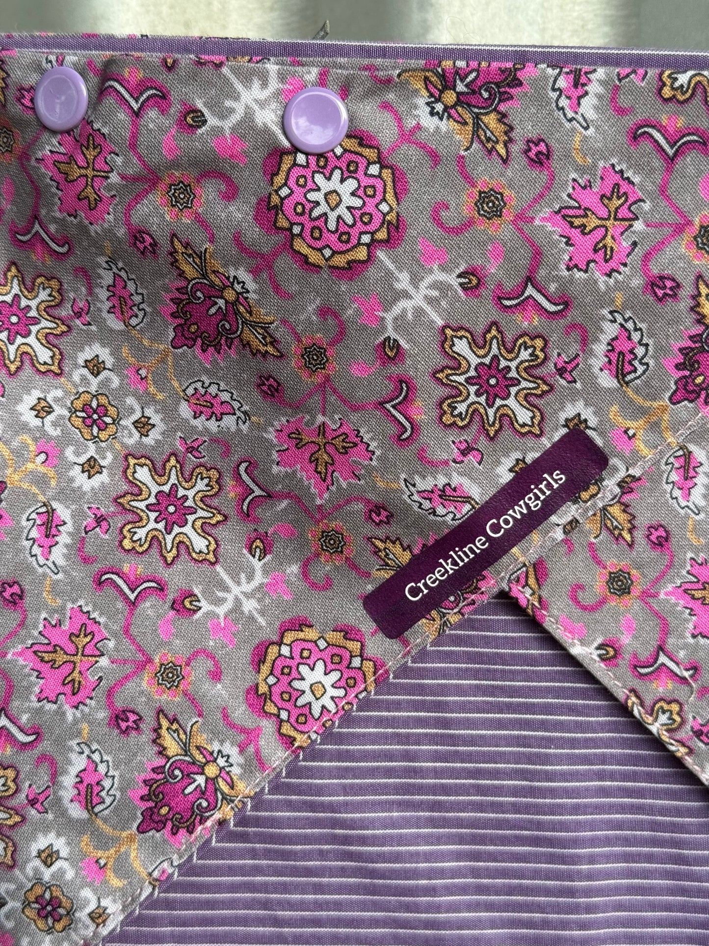 Purple Patterned Stripe Scarf