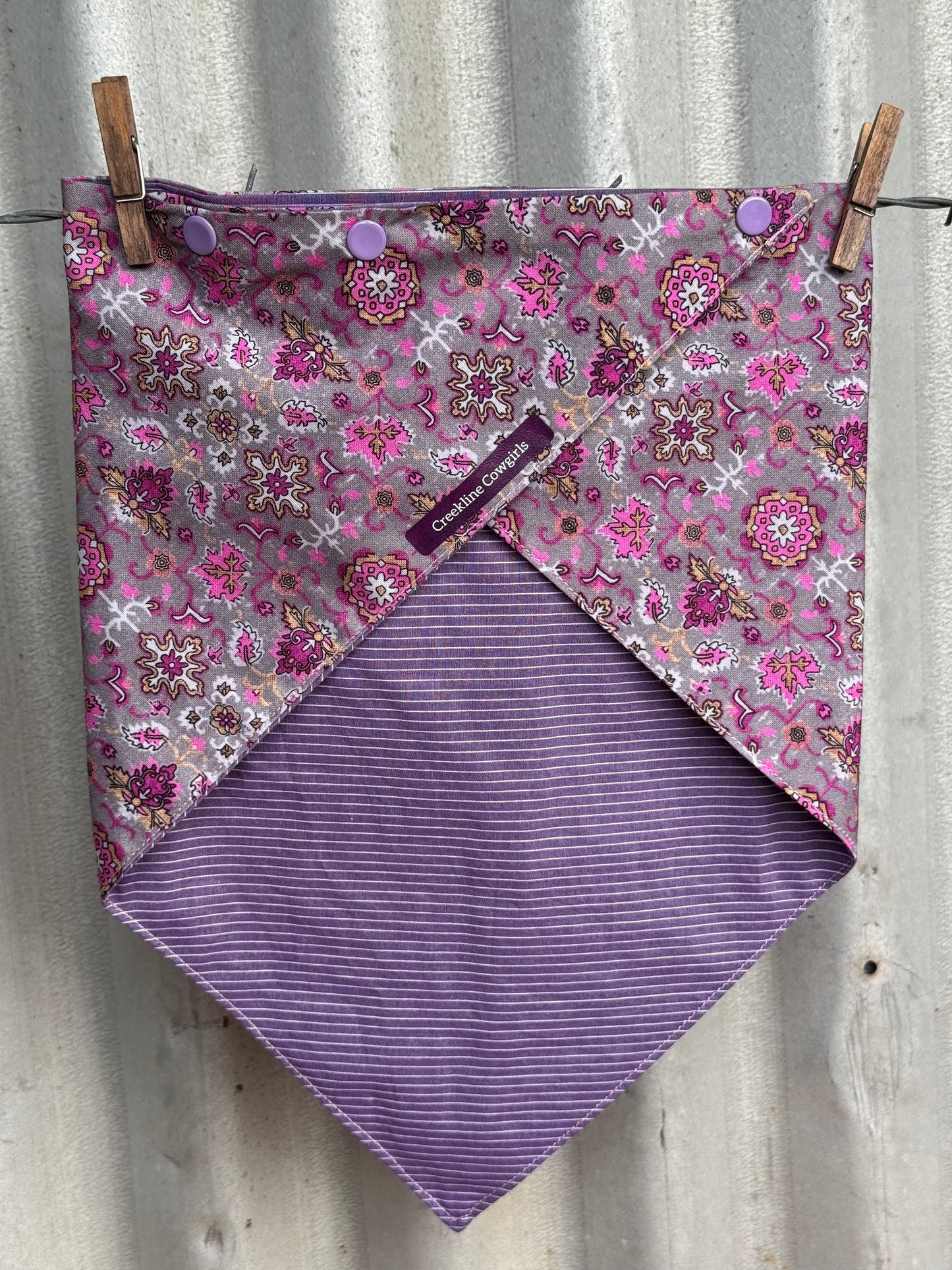 Purple Patterned Stripe Scarf