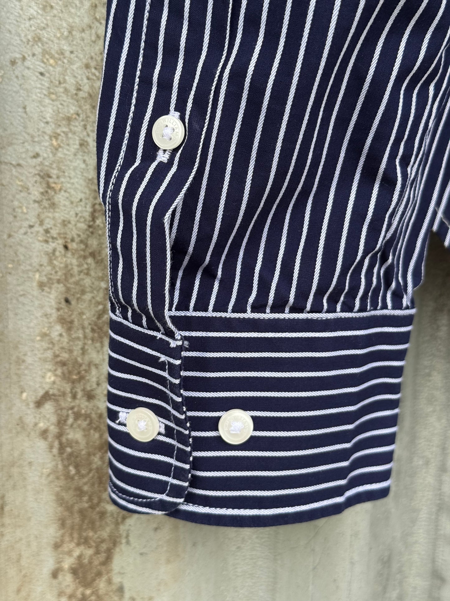 R.M. Williams Blue Stripe Womens Long Sleeve Shirt Size 14