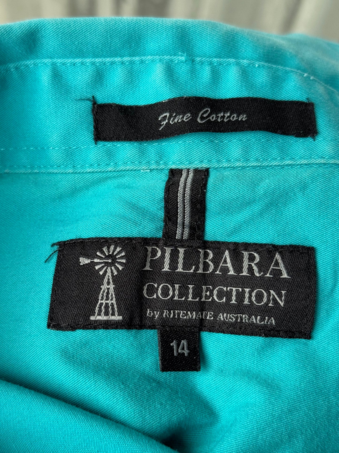 Pilbara Collection Fine Cotton Womens Long Sleeve Shirt Size 14
