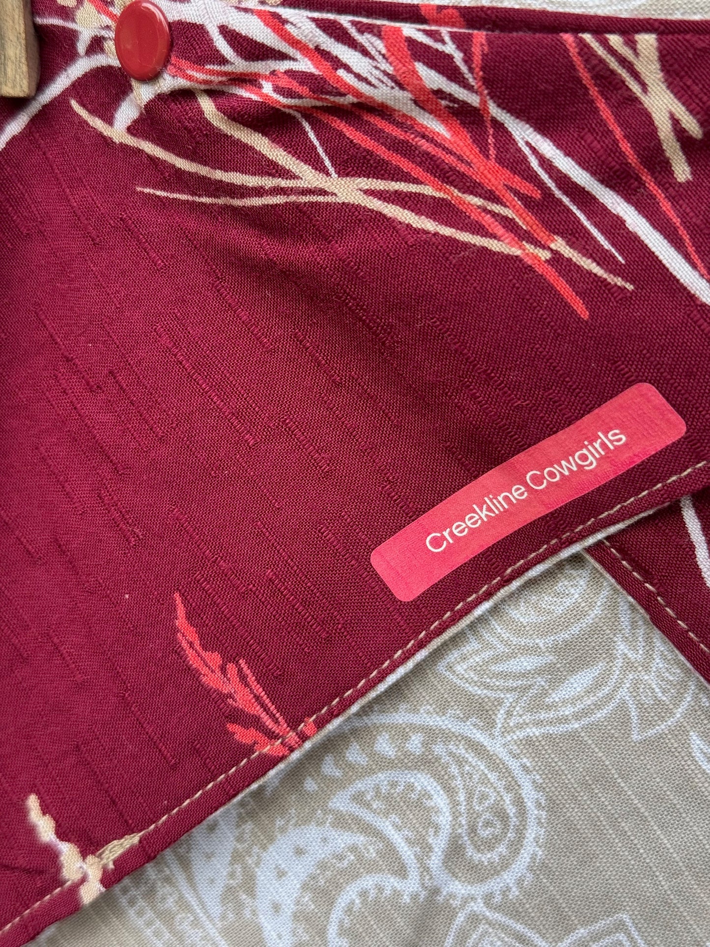 Burgundy Wildflowers Scarf