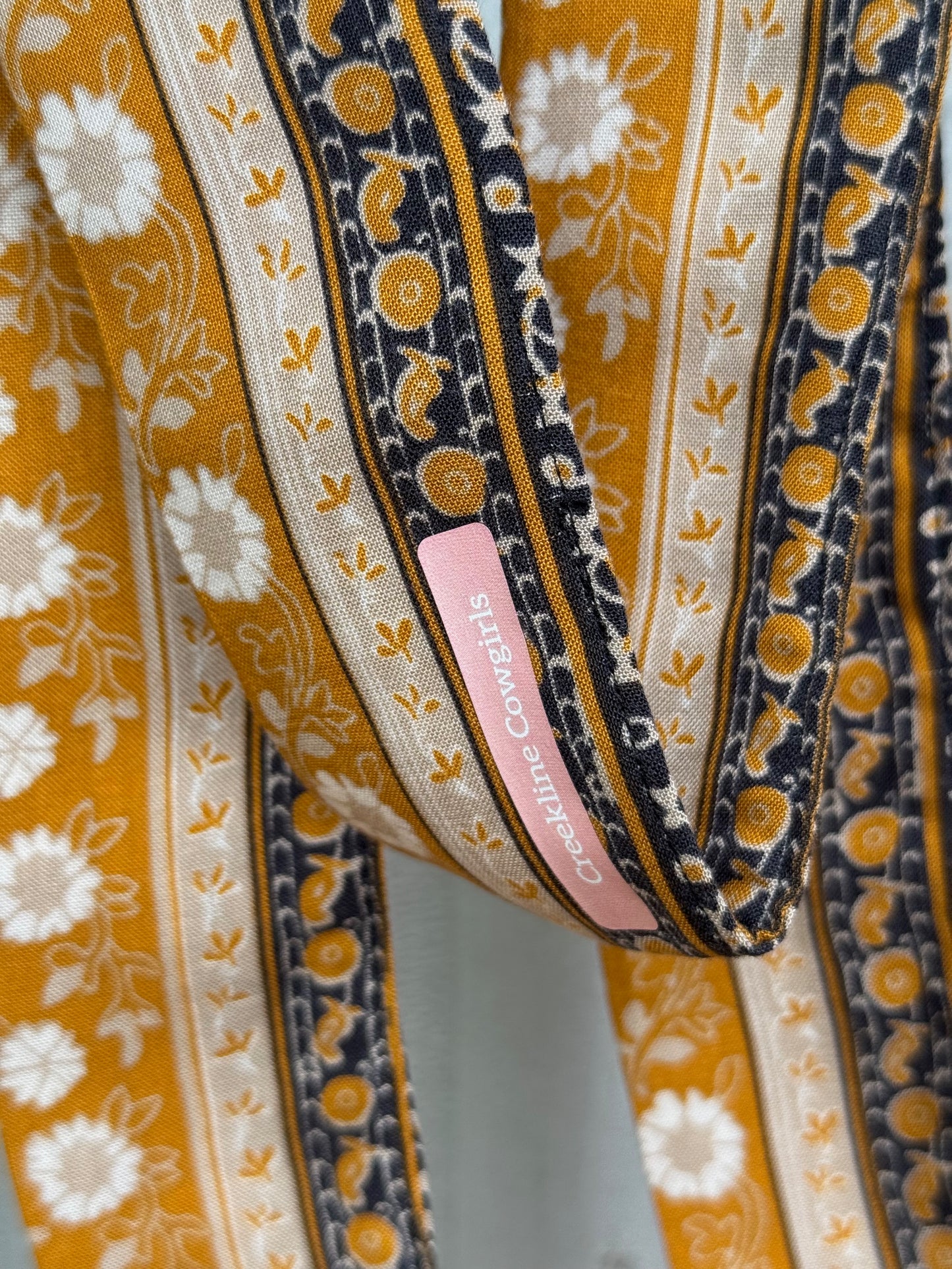 Mustard Boho Necktie