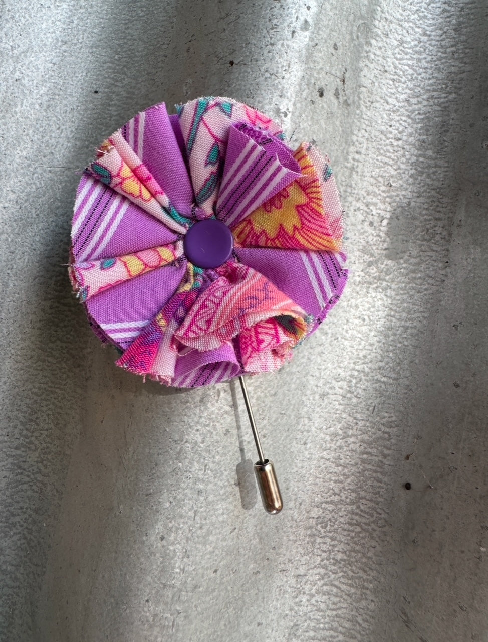 Purple Stripey Hatpin