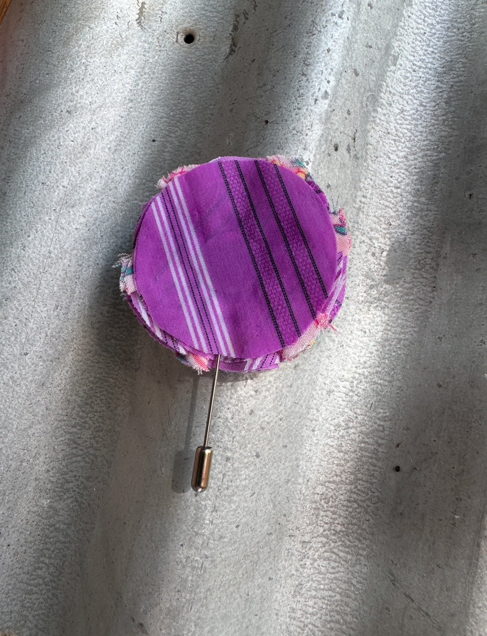 Purple Stripey Hatpin