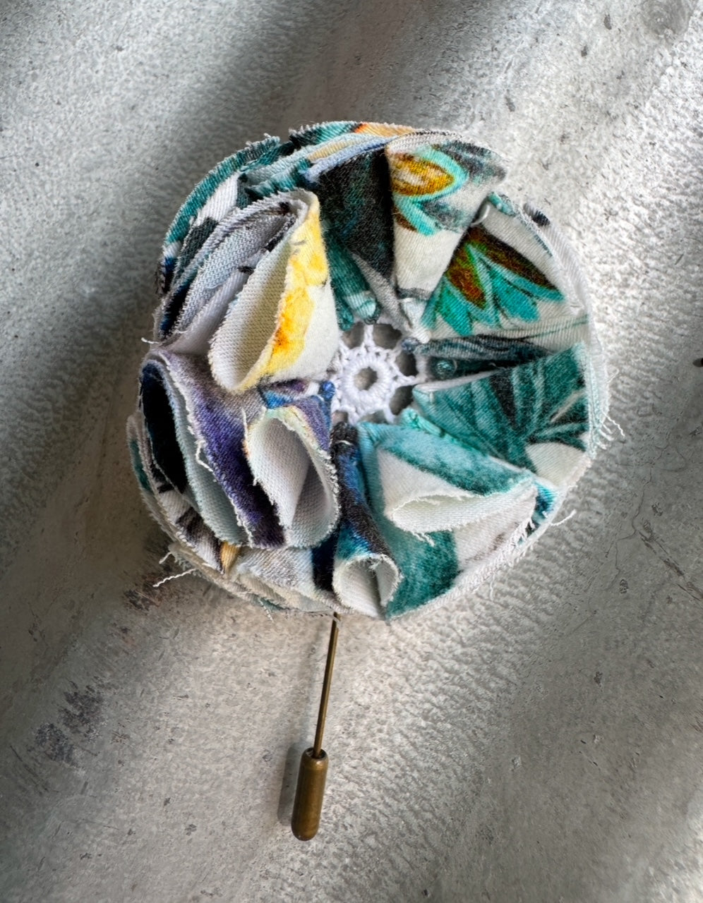 Aqua Floral Hatpin