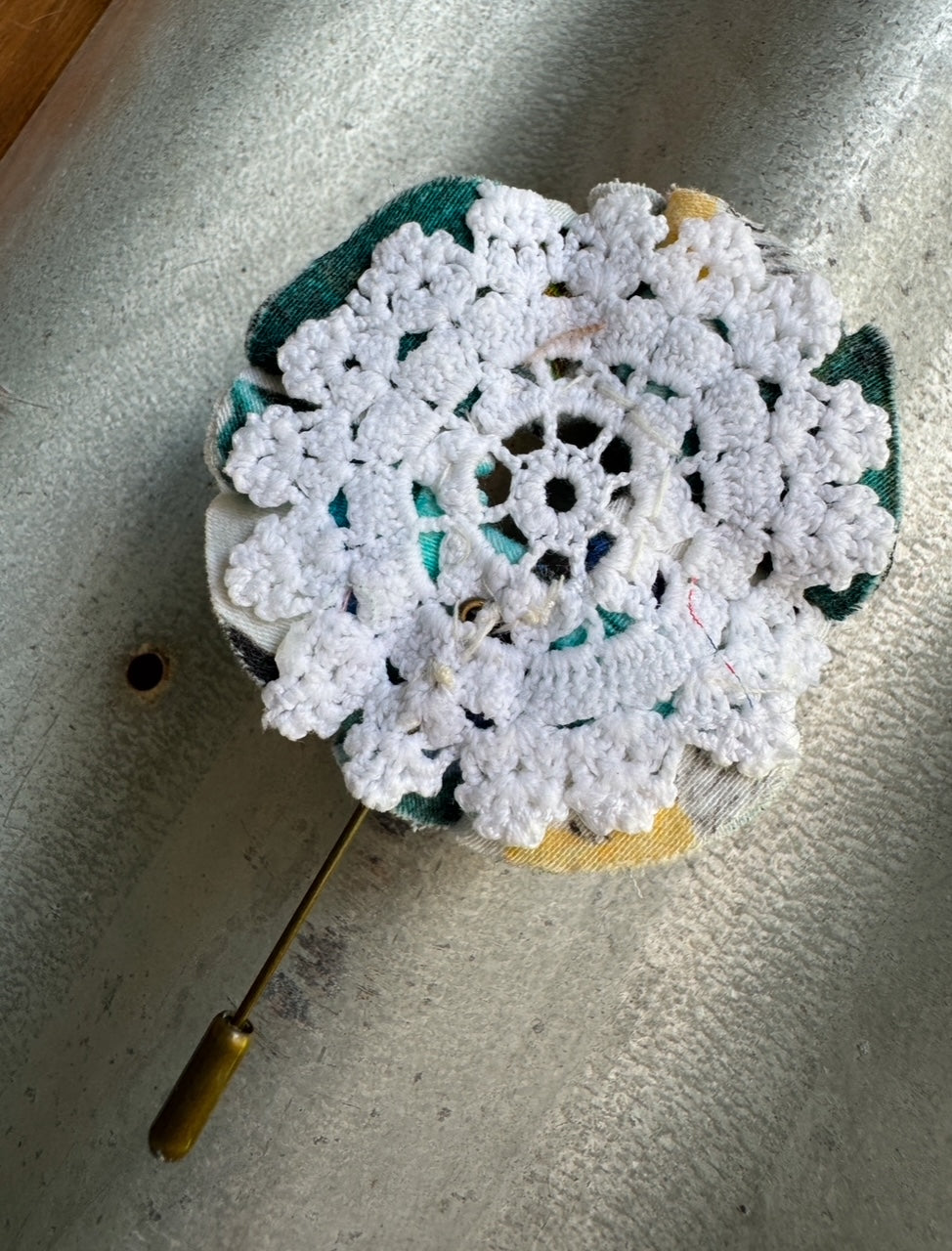 Aqua Floral Hatpin