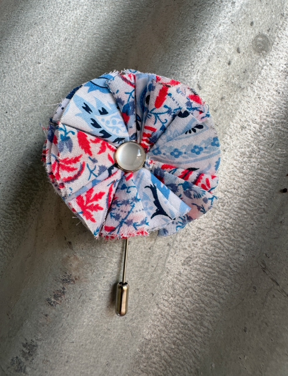 Red Blue & White Hatpin