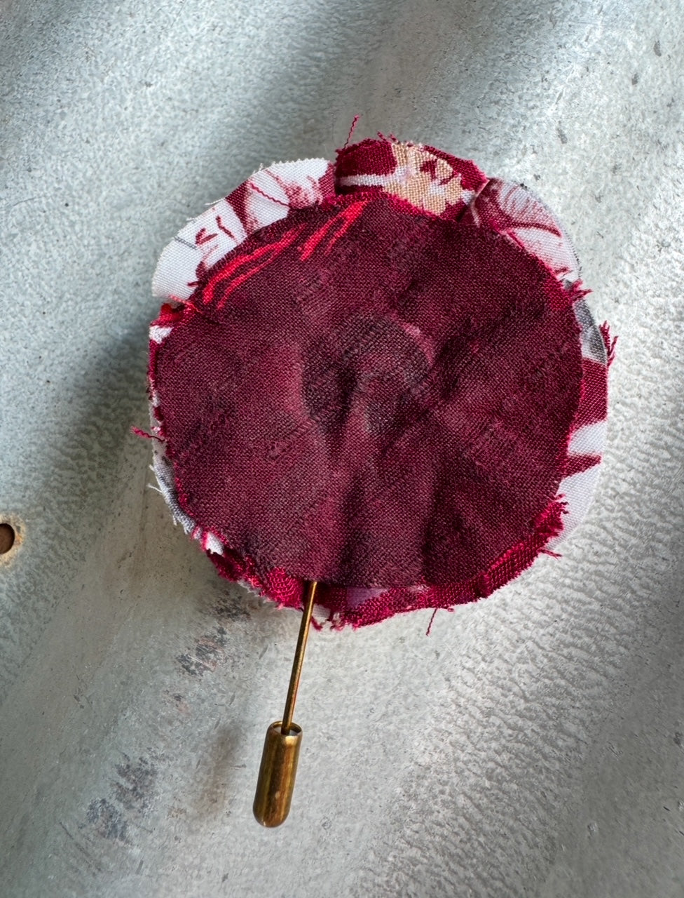Burgundy Floral Hatpin
