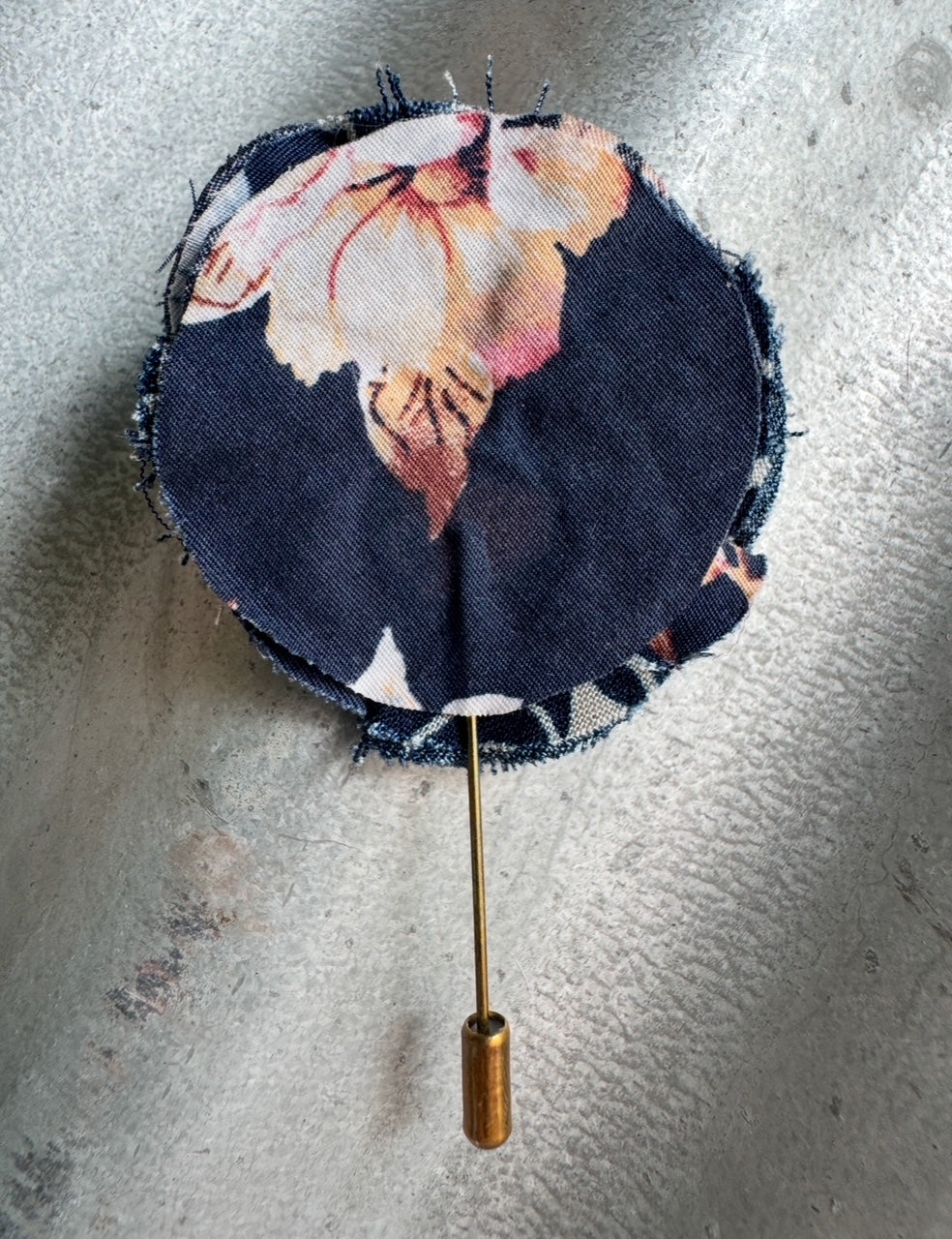 Paisley Navy Hatpin