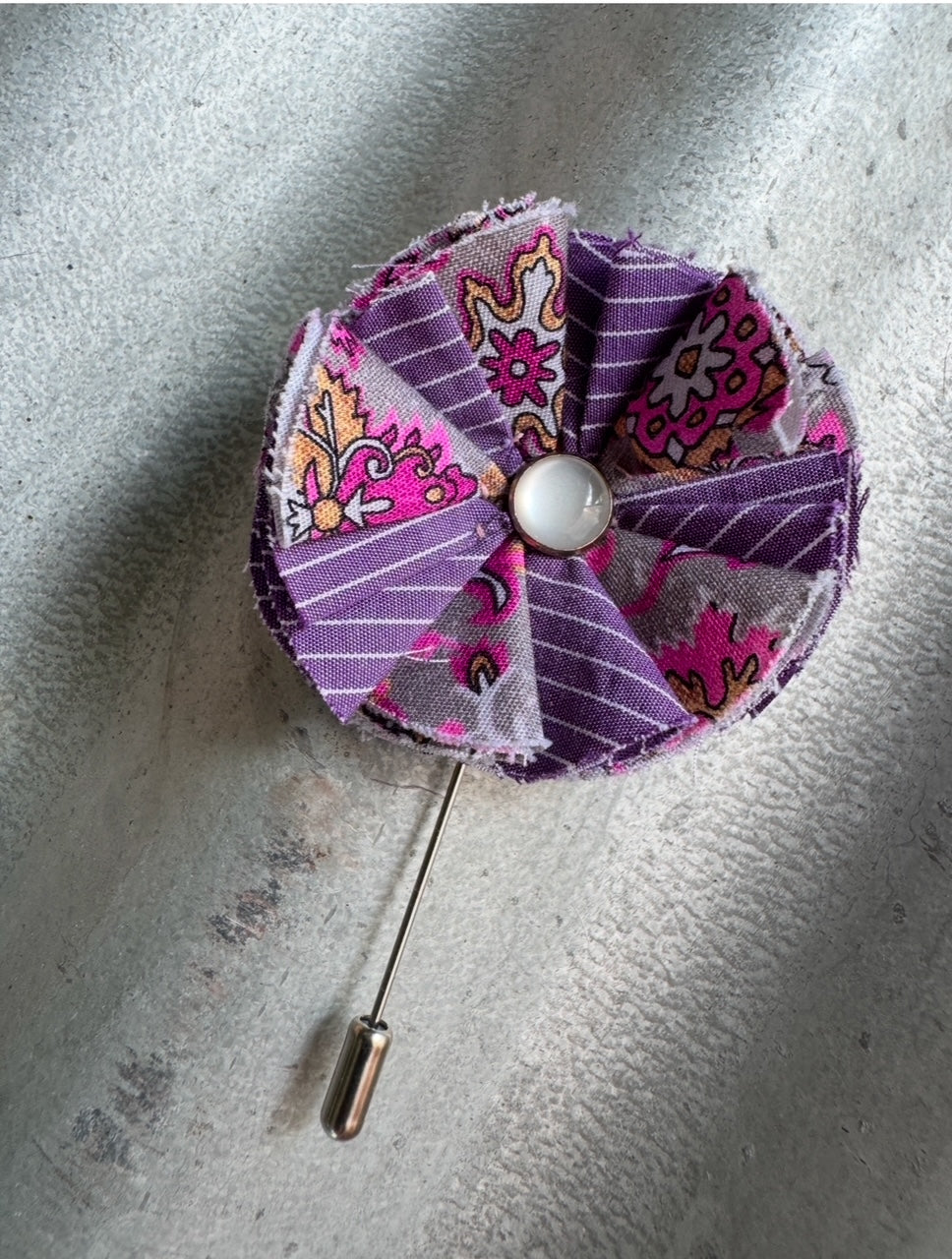 Purple Stripey Hatpin
