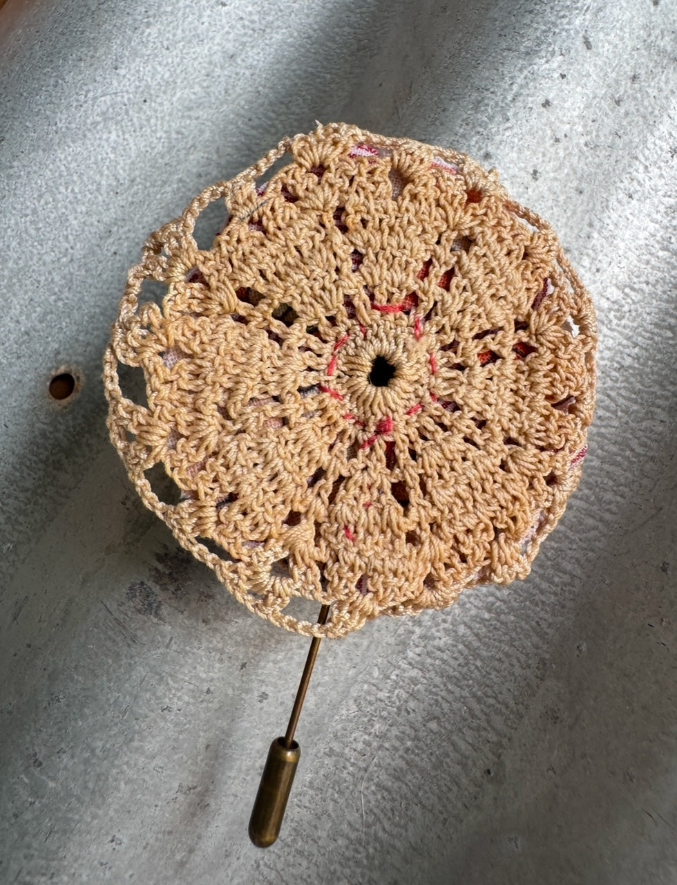 Peachy Stripe Hatpin