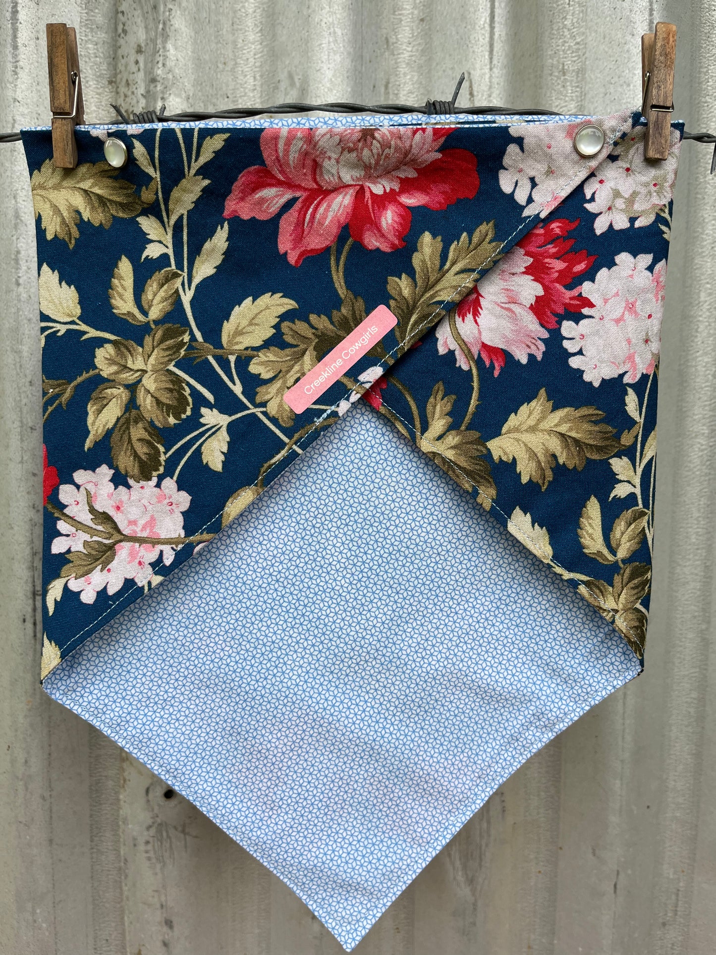 Blue Floral Scarf