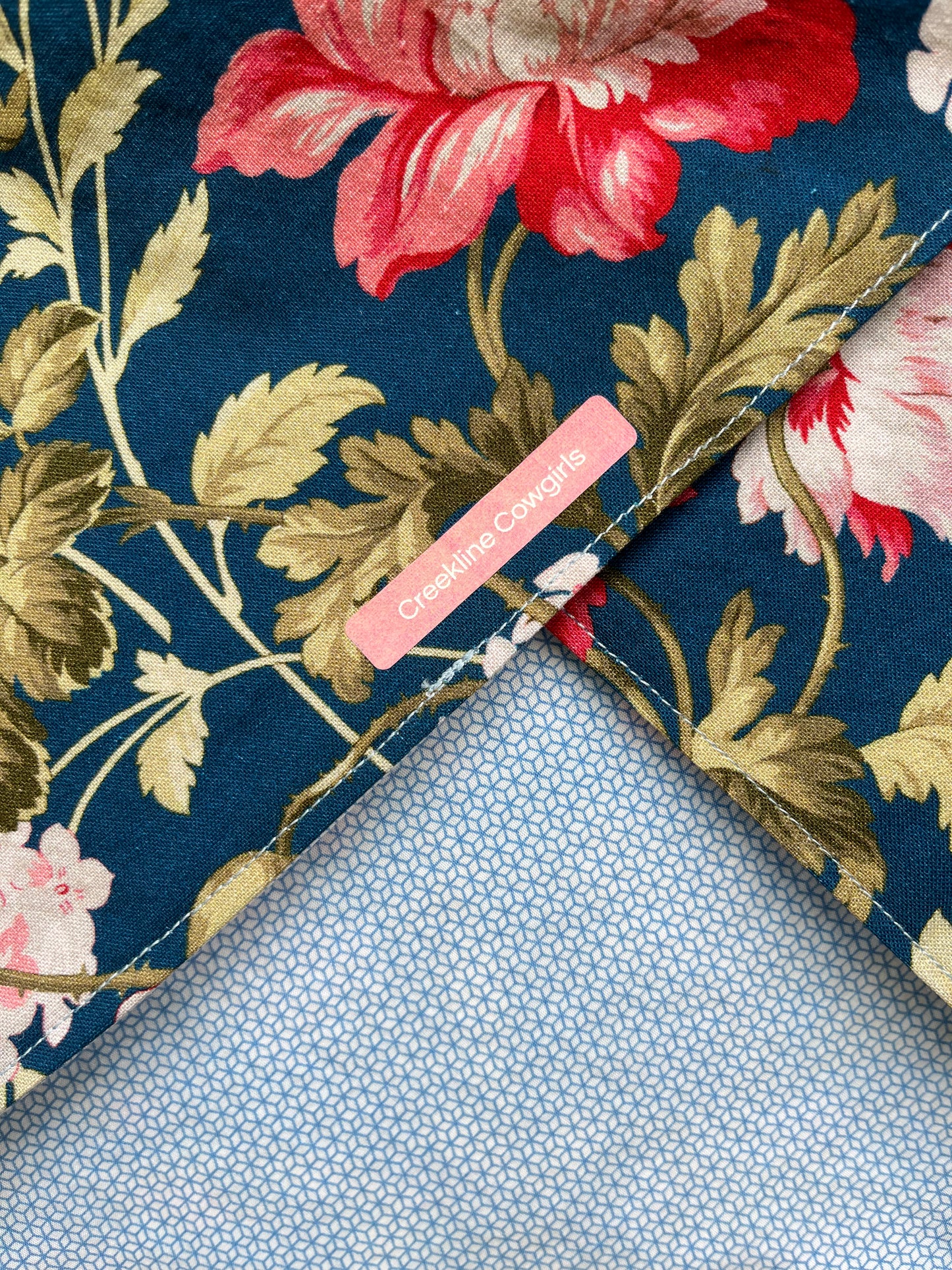 Blue Floral Scarf