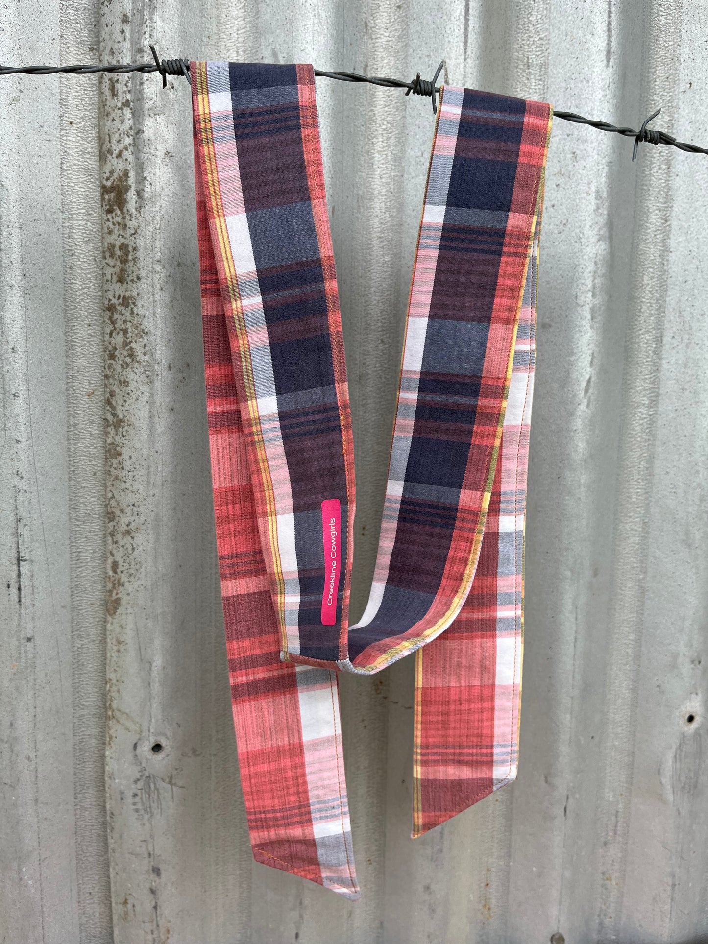 Orange Check Necktie