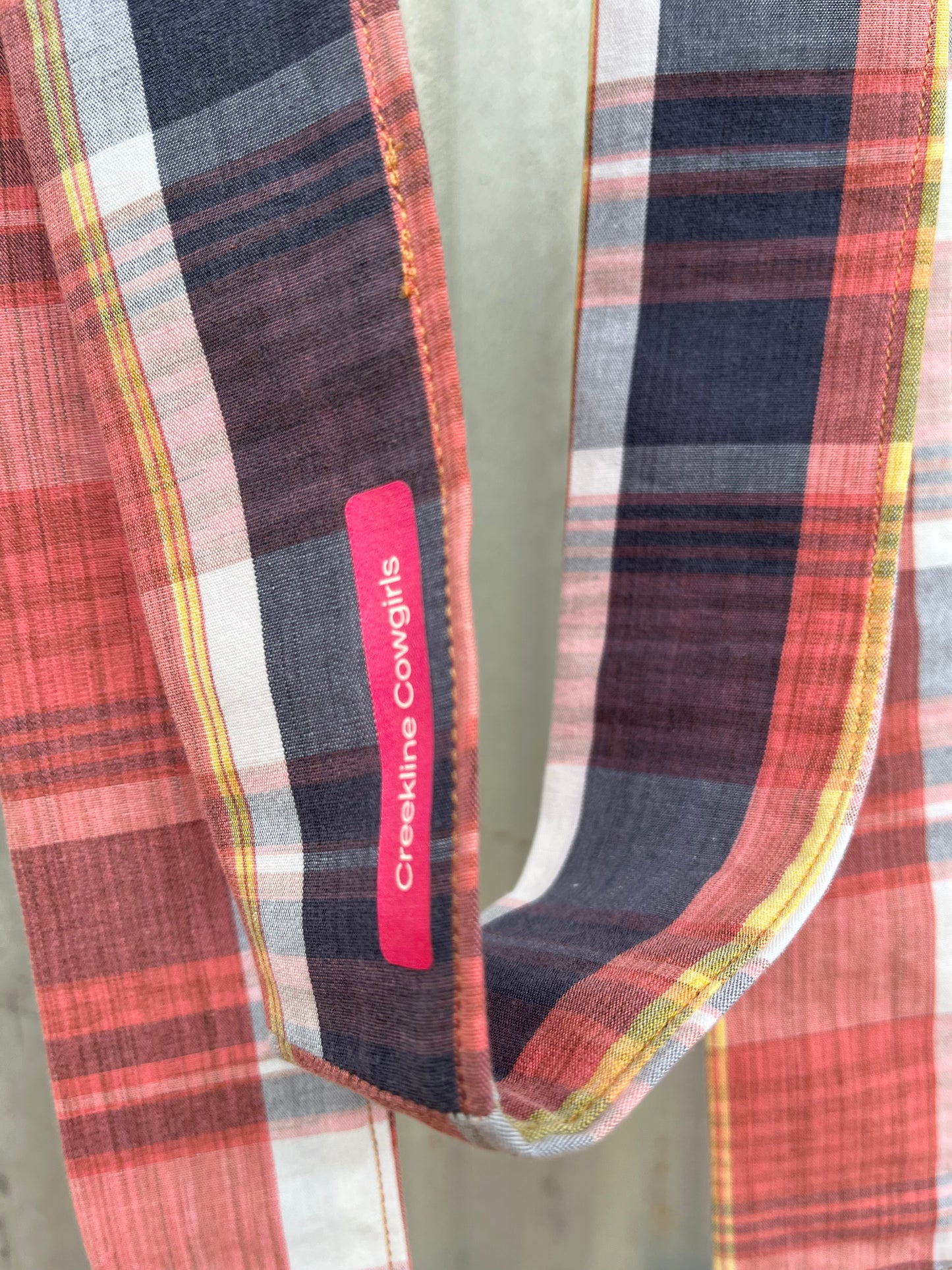 Orange Check Necktie