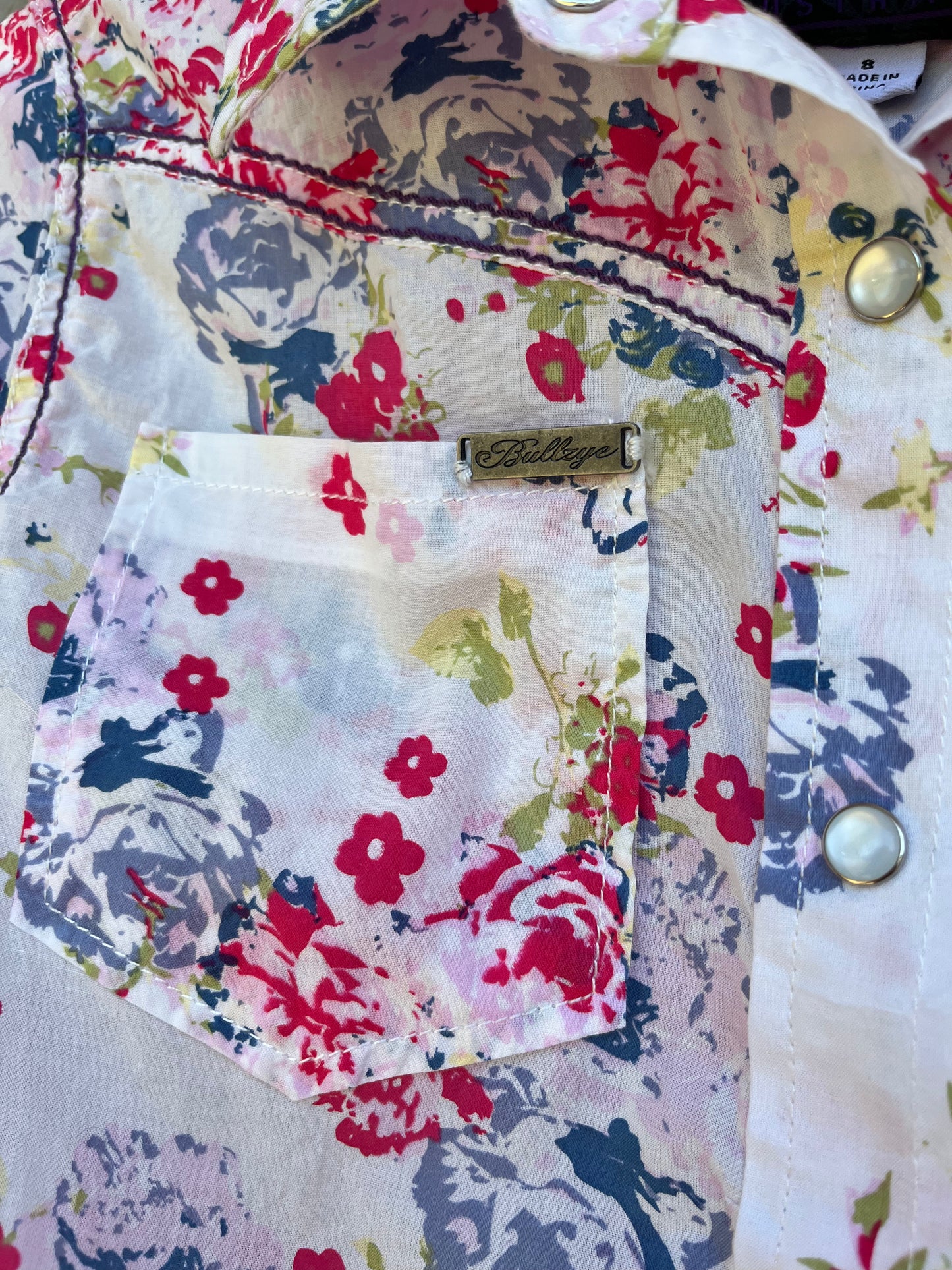 Bullzye Floral Shirt Size 8