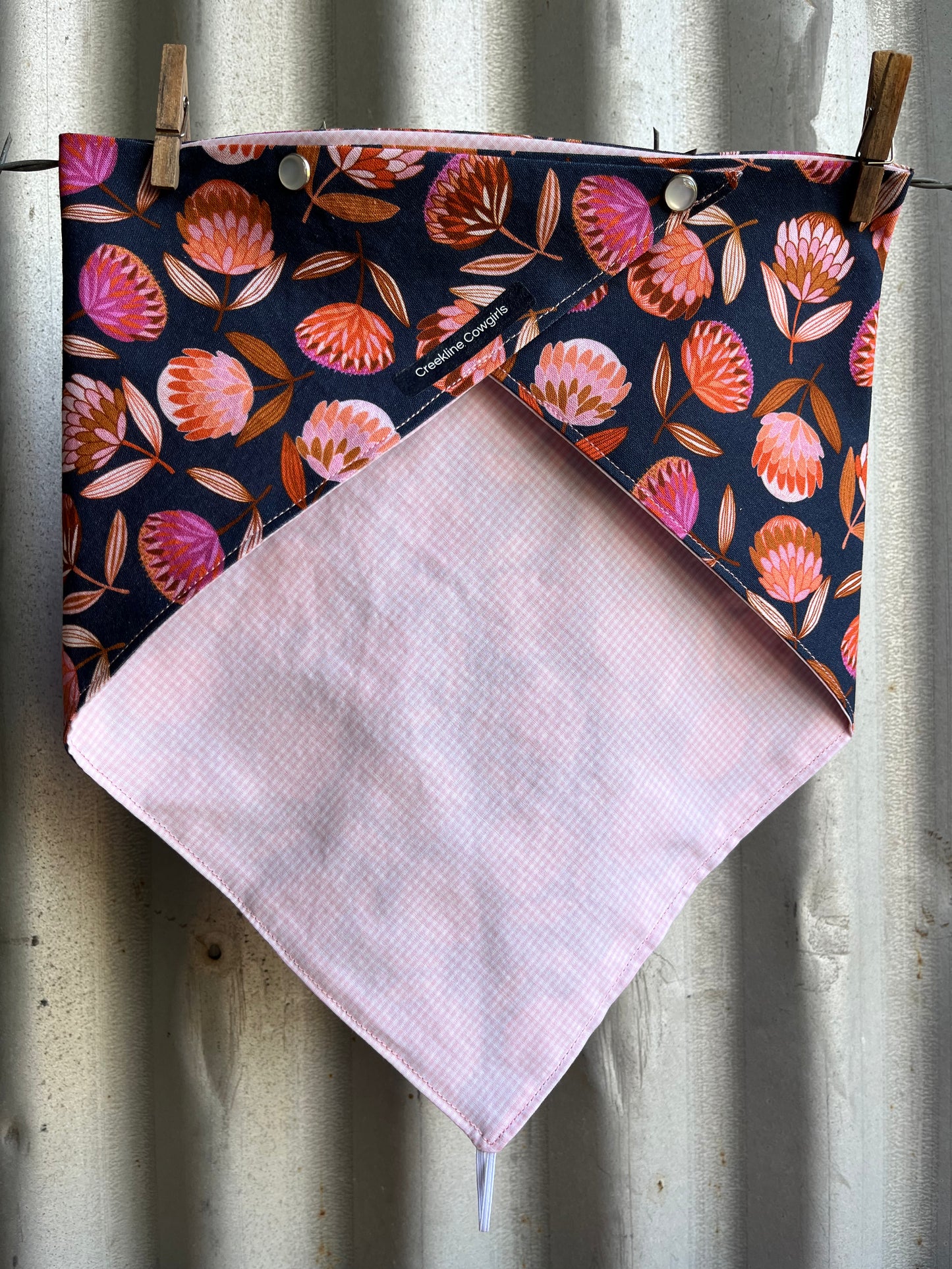 Banksia & Pink Check Scarf