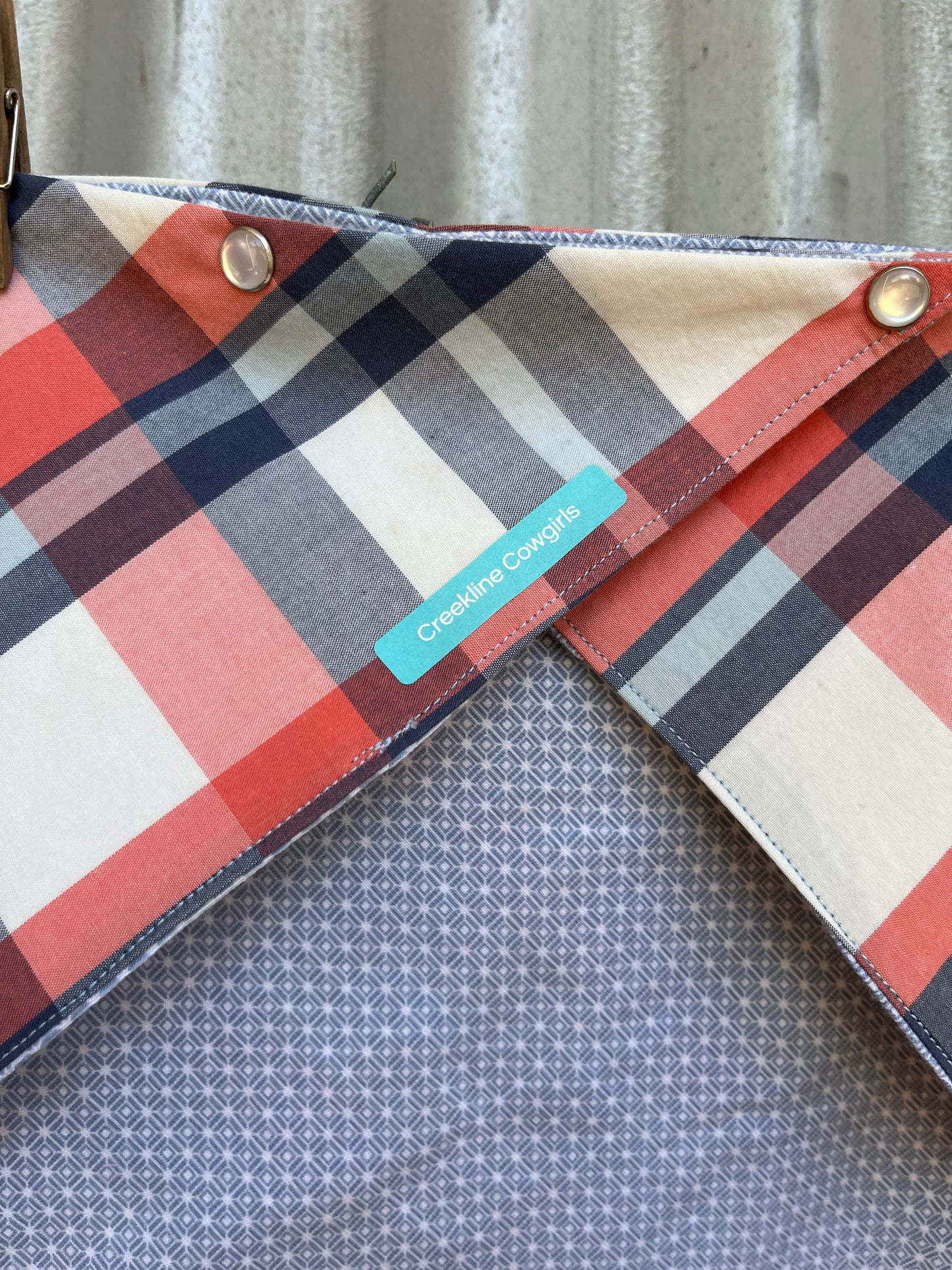 Winter Warmer Blue Check Scarf
