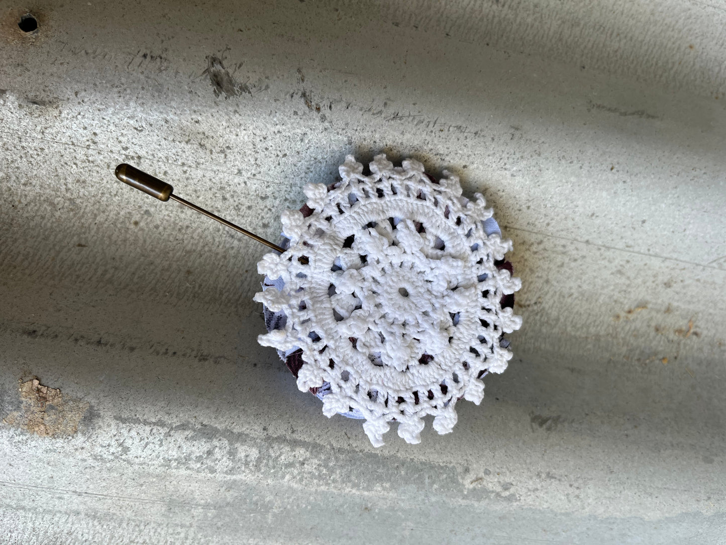 Blue Floral Hatpin