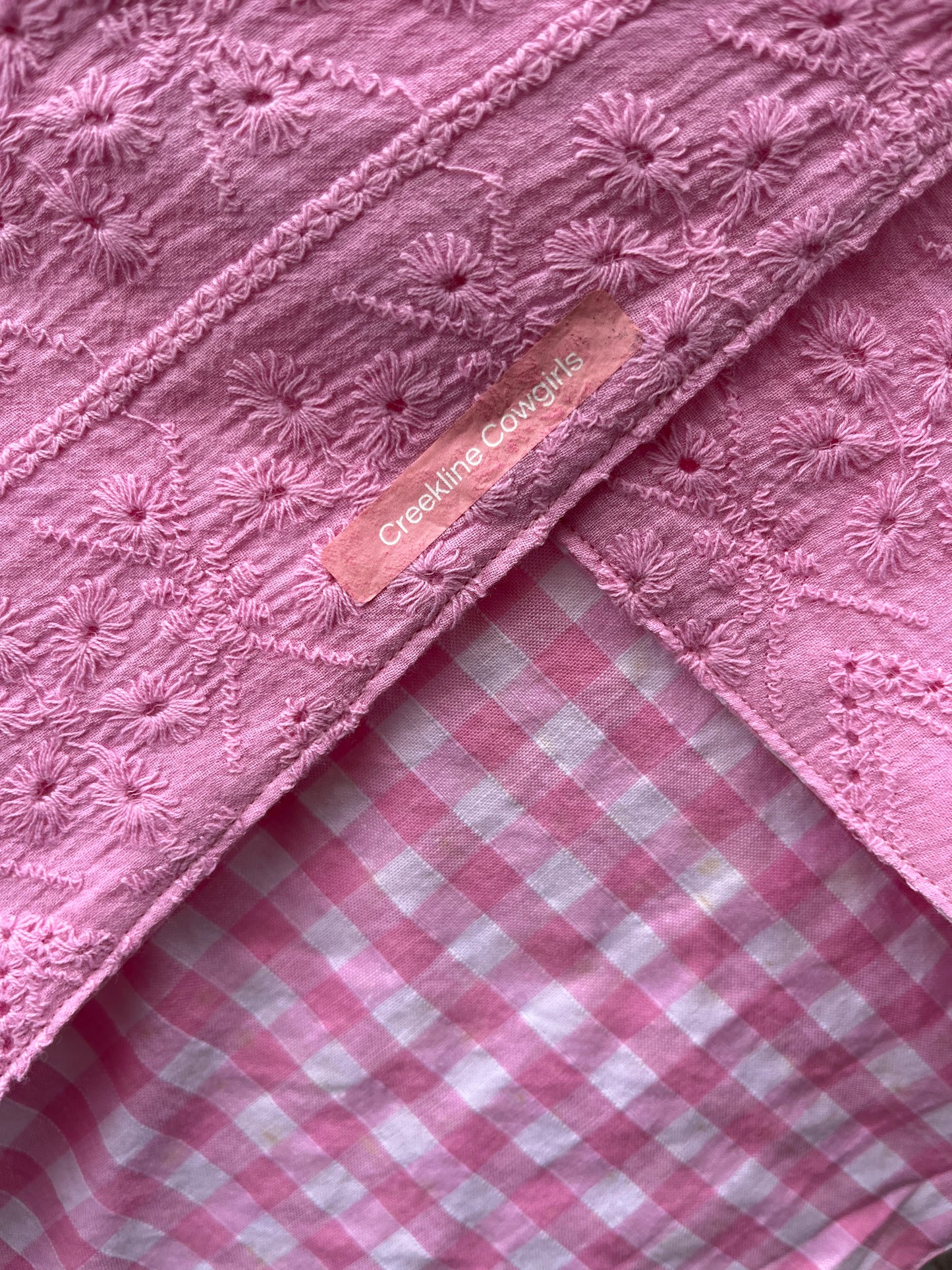 Pink Broderie Anglaise Scarf