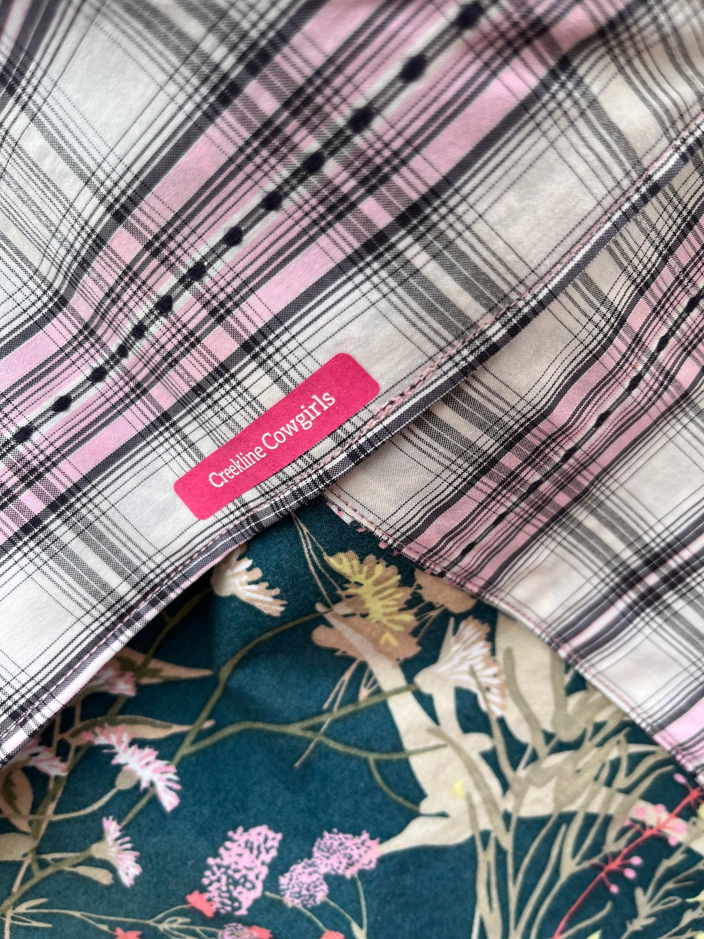 Pink Check Scarf