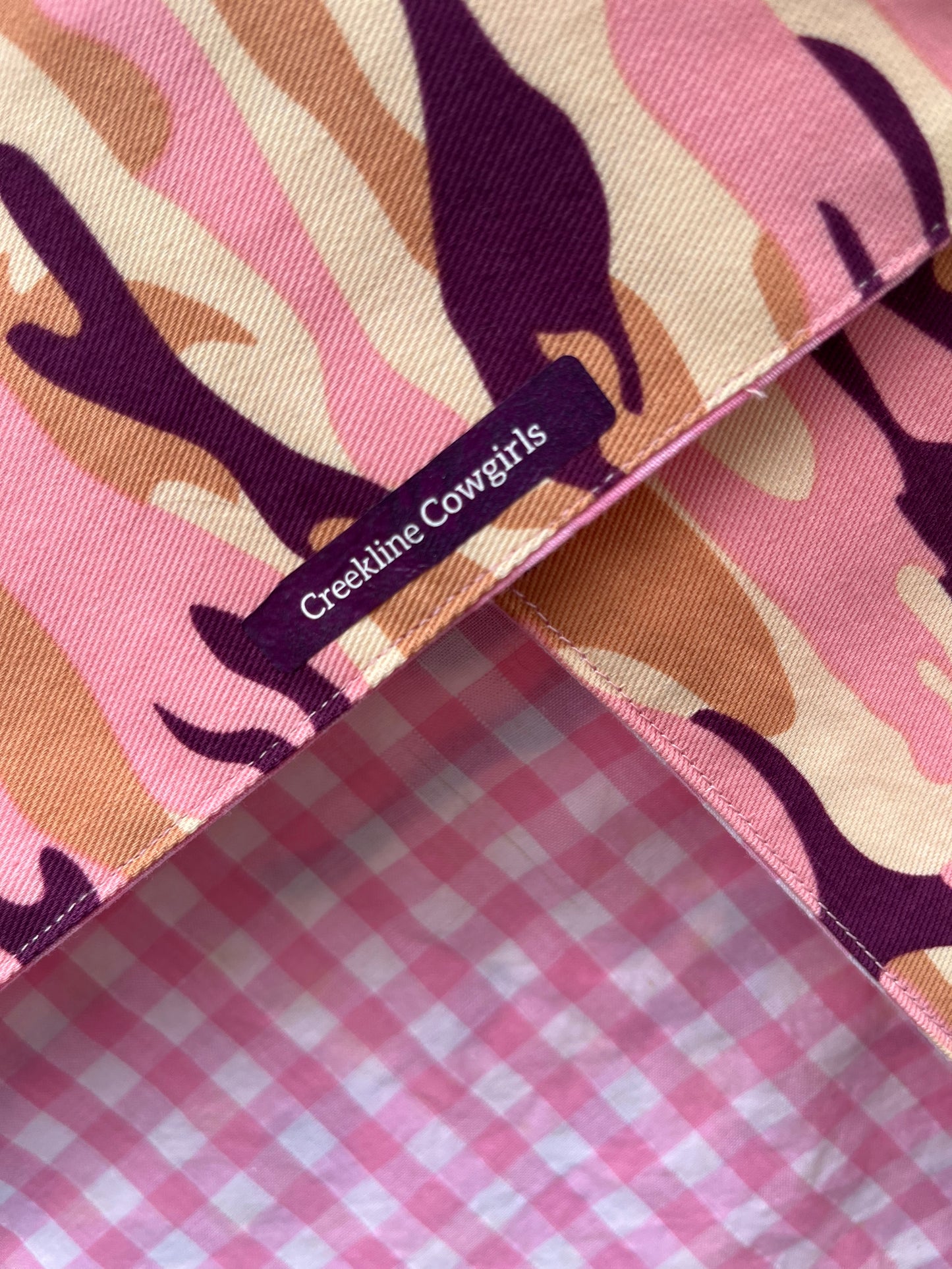 Pink Camo Check Scarf