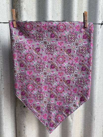 Purple Patterned Stripe Scarf