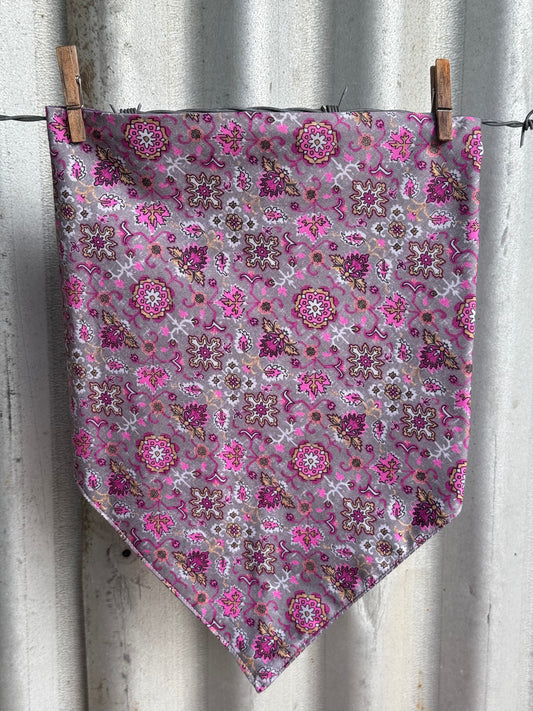 Purple Patterned Stripe Scarf