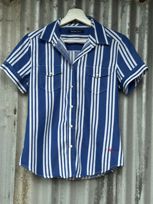 RB Sellars Womans Yass Twill Short Sleeve Shirt Size 8