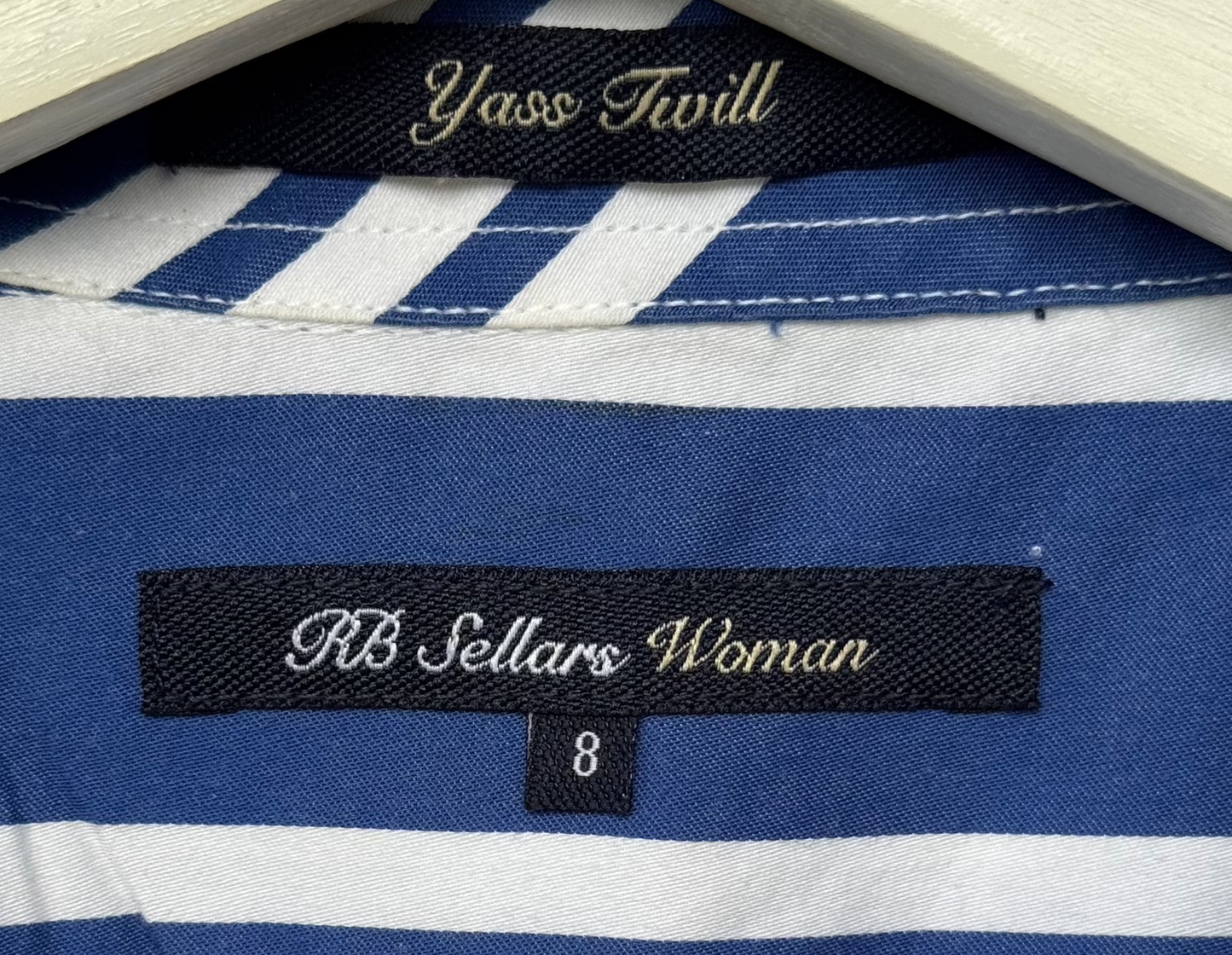RB Sellars Womans Yass Twill Short Sleeve Shirt Size 8