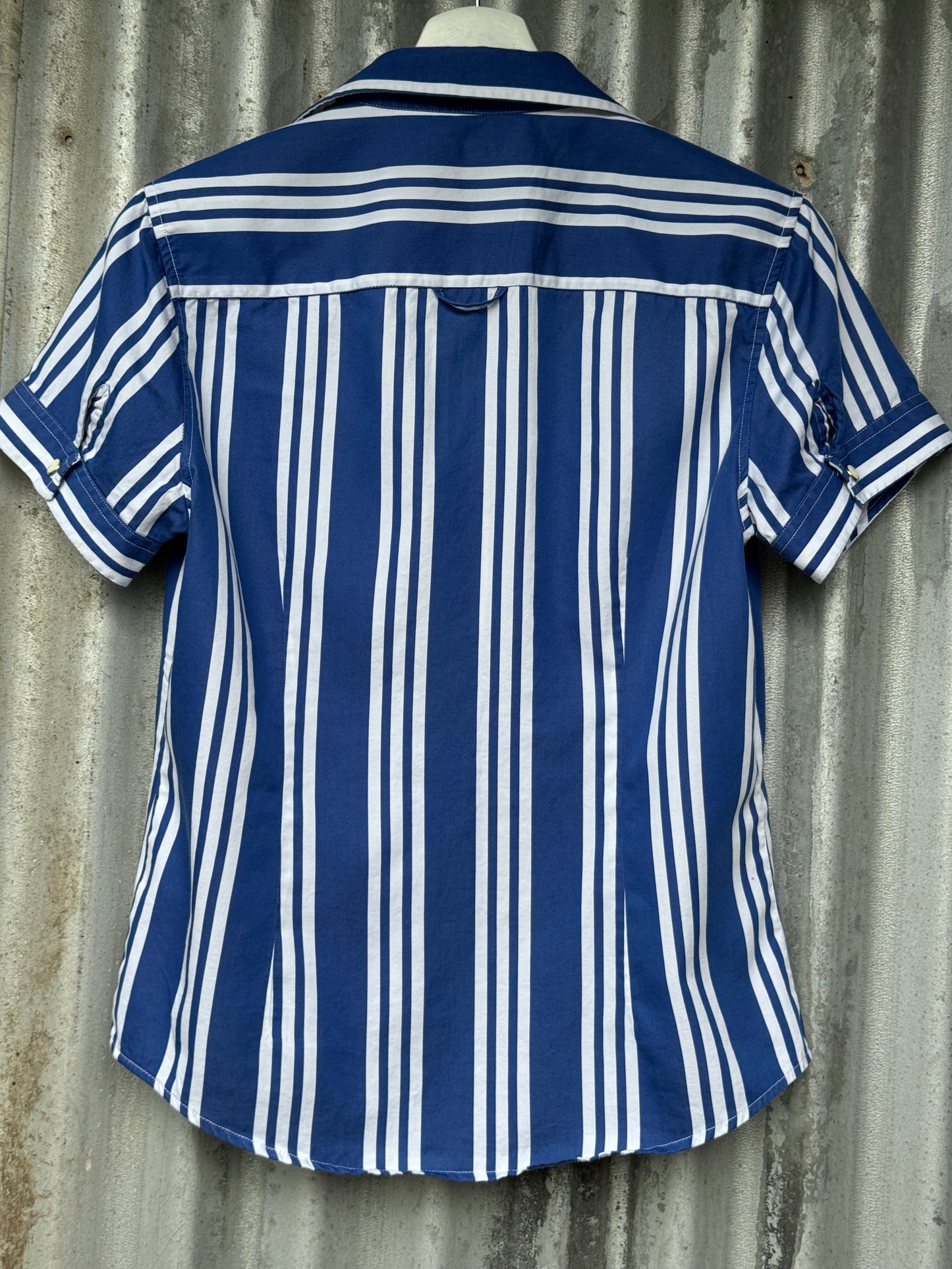 RB Sellars Womans Yass Twill Short Sleeve Shirt Size 8