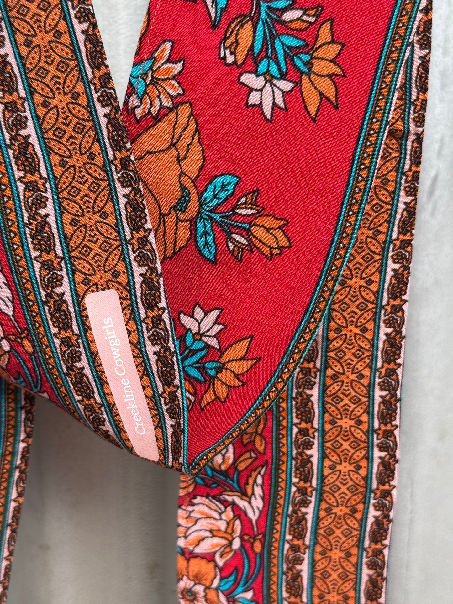 Red Boho Necktie