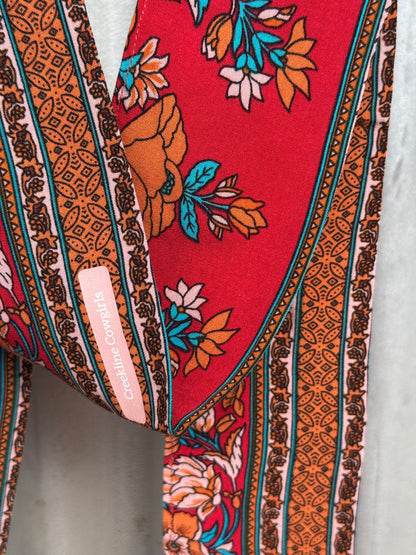 Red Boho Necktie