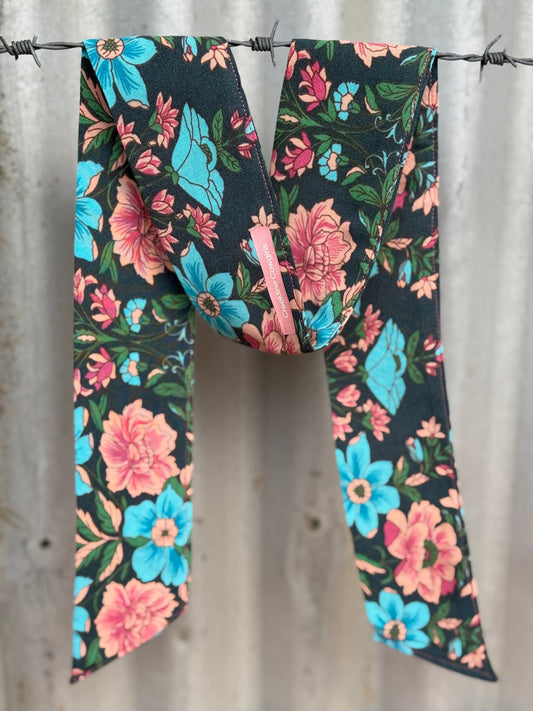 Blue Floral Necktie