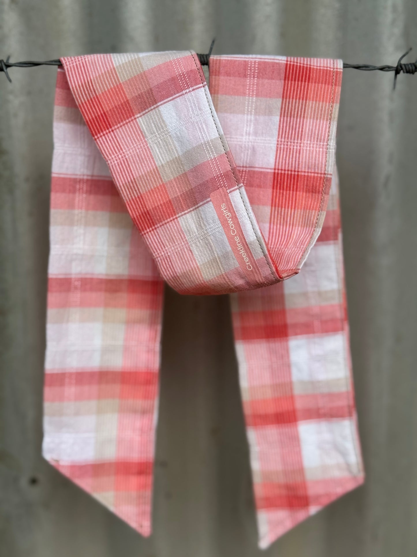 Peachy Check Necktie