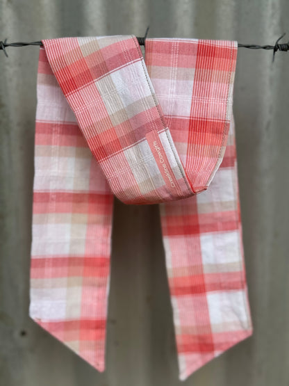 Peachy Check Necktie