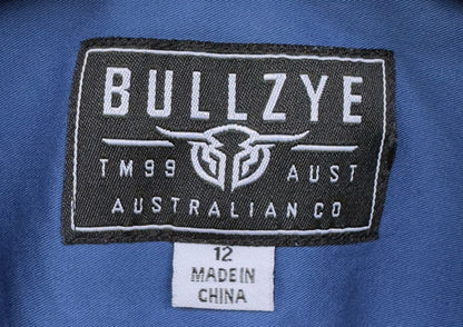 Bullzye Blue Womens Short Sleeve Shirt Size 12