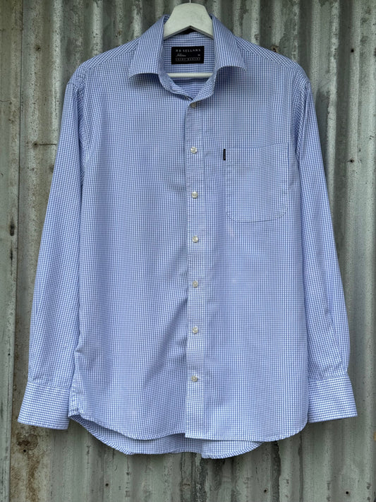RB Sellars Hillston Cullan Twill Mens Long Sleeve Shirt Size M