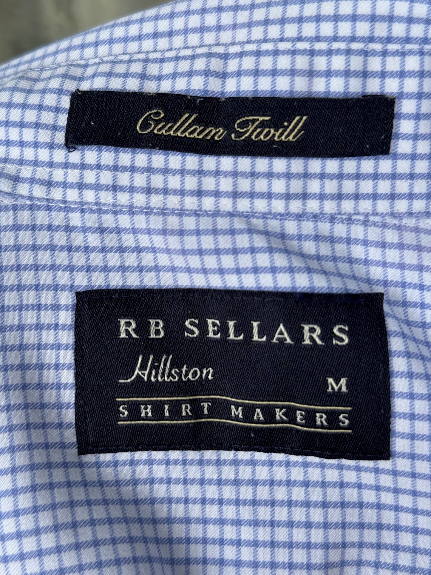 RB Sellars Hillston Cullan Twill Mens Long Sleeve Shirt Size M