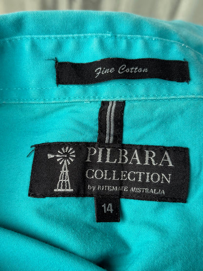 Pilbara Collection Fine Cotton Womens Long Sleeve Shirt Size 14