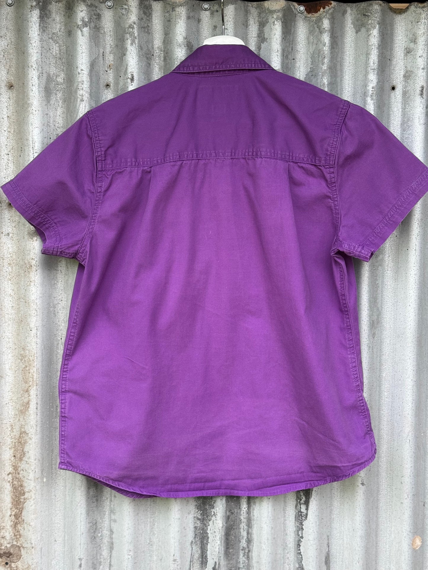Bullzye Purple Womens Short Sleeve Shirt Size 12