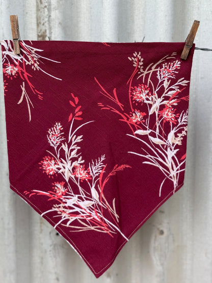 Burgundy Wildflowers Scarf