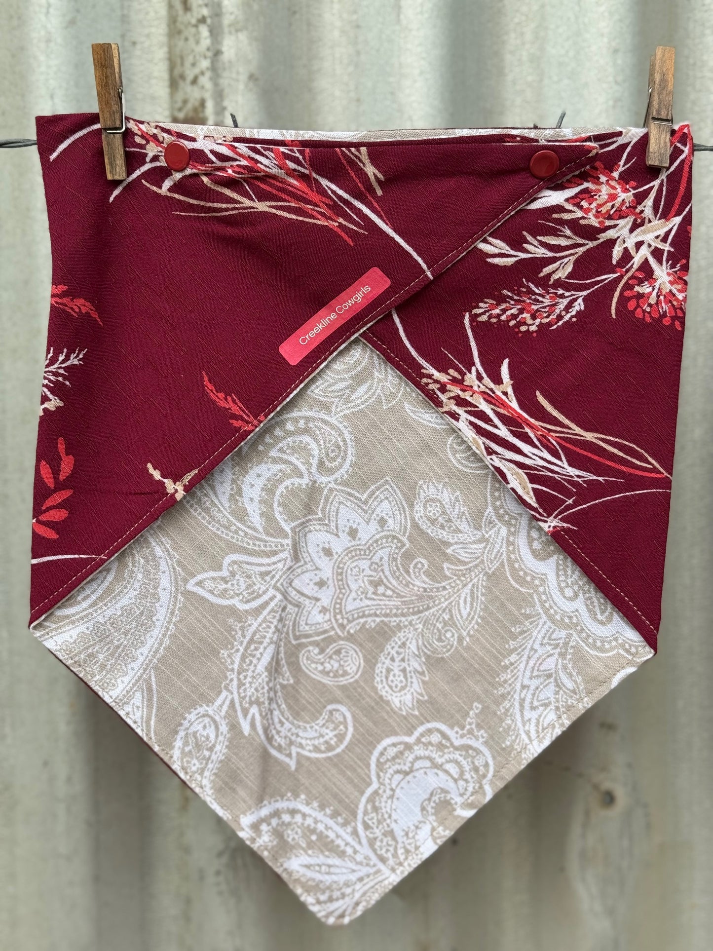 Burgundy Wildflowers Scarf