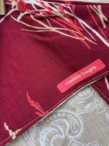 Burgundy Wildflowers Scarf