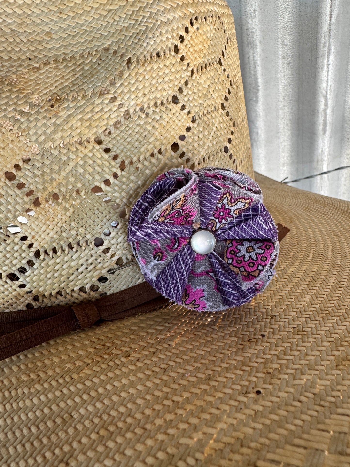 Purple Stripey Hatpin