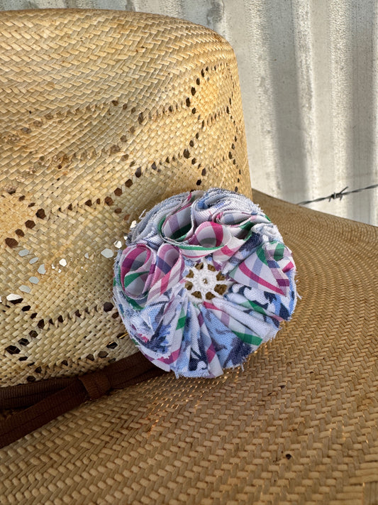 Pink & Blue Check Hatpin