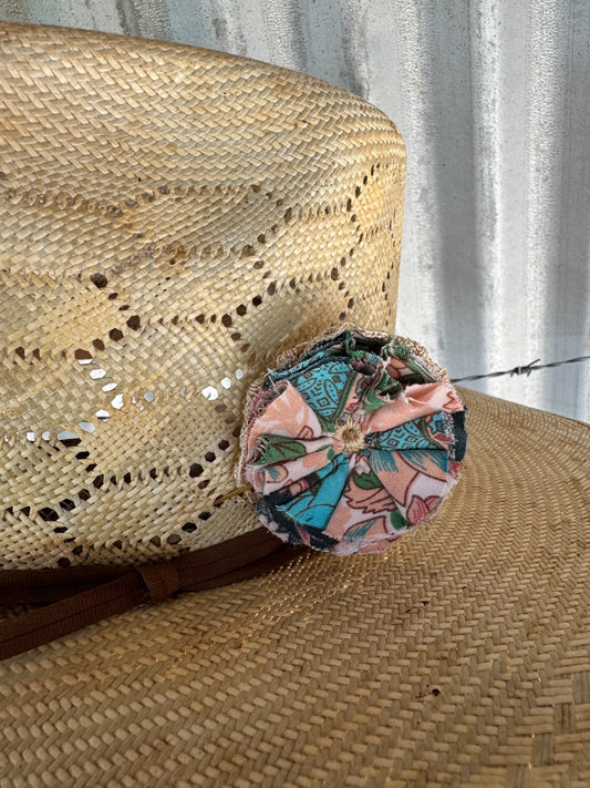 Aqua & Peach Boho Hatpin