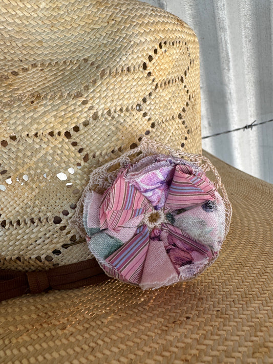 Stripey Floral Hatpin