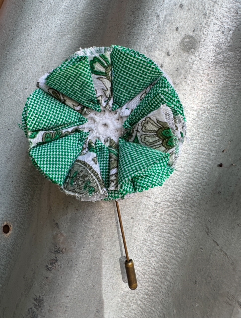 Green Check Hatpin