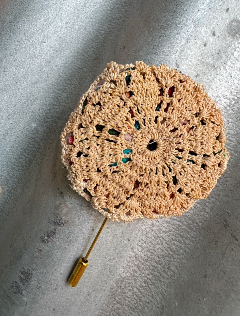 Aqua & Peach Boho Hatpin